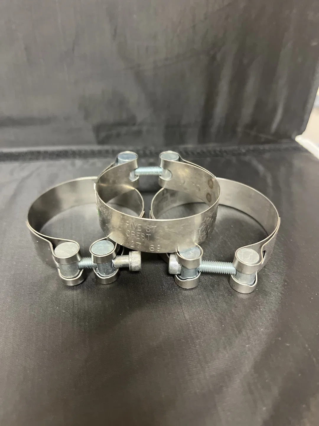 212-2769 – HELIX RACING Exhaust Clamp, 2.31 To 2.49 Inch Diameter Band Clamp Stainless Steel Single With Hex Key Sock...